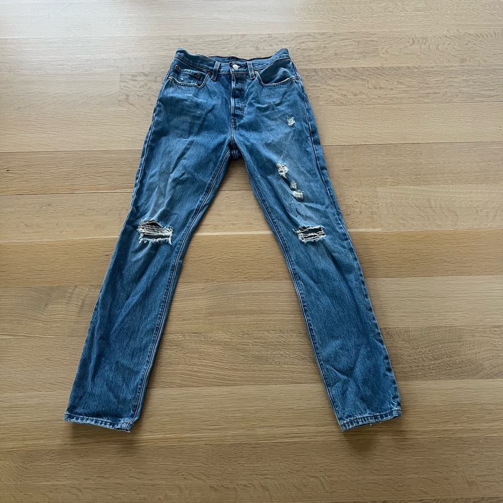 Distressed Levi’s 501